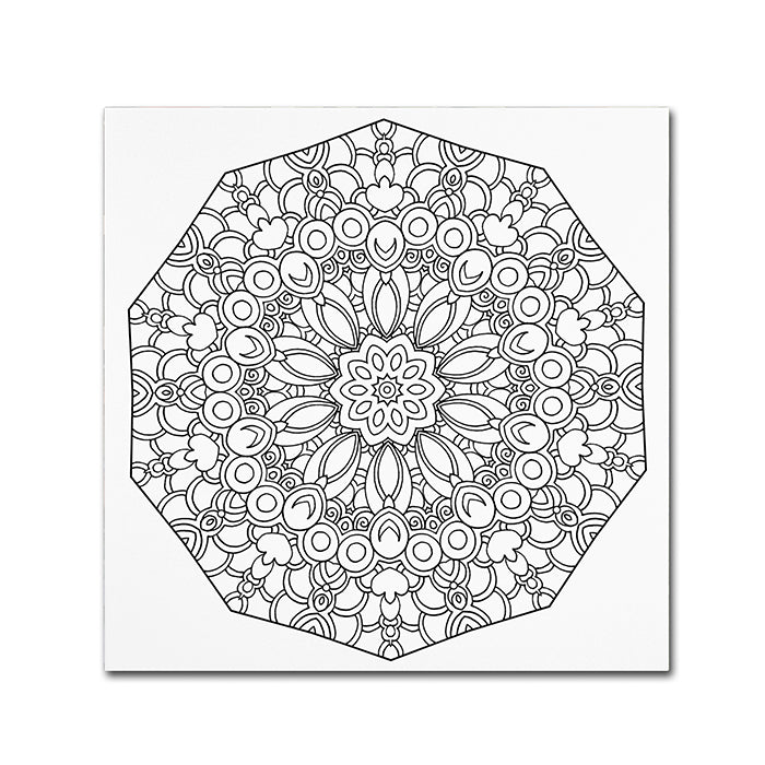 Kathy G. Ahrens Fun Mandala Canvas Wall Art 14 x 14 Image 1