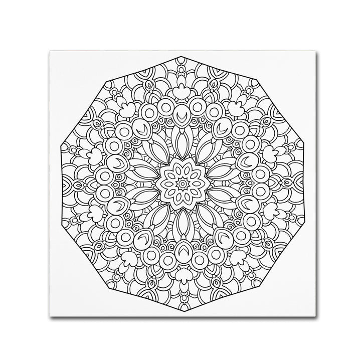 Kathy G. Ahrens Fun Mandala Canvas Wall Art 14 x 14 Image 2