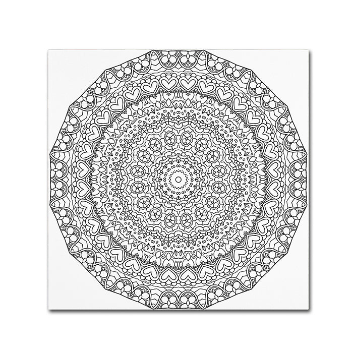 Kathy G. Ahrens Hearts Mandala Canvas Wall Art 14 x 14 Image 1