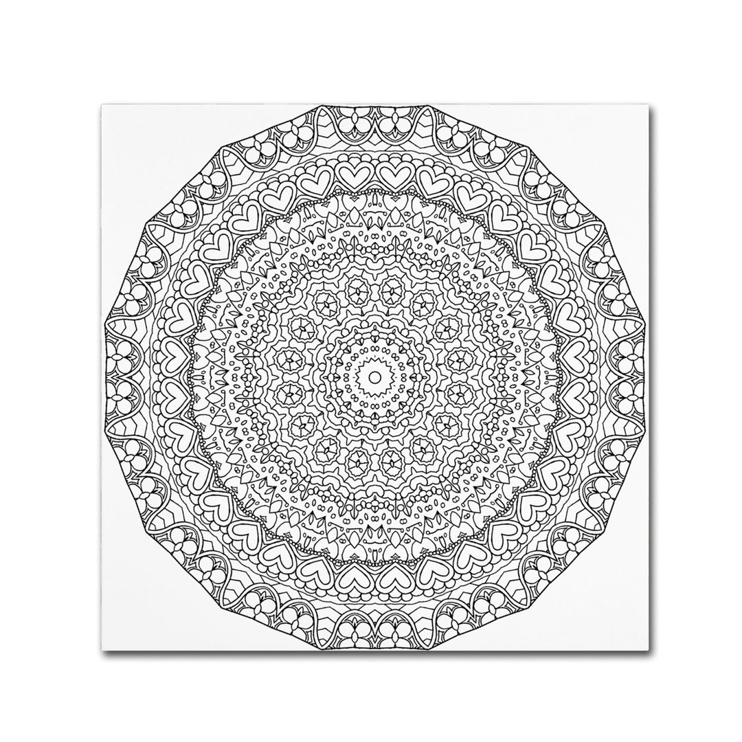 Kathy G. Ahrens Hearts Mandala Canvas Wall Art 14 x 14 Image 2