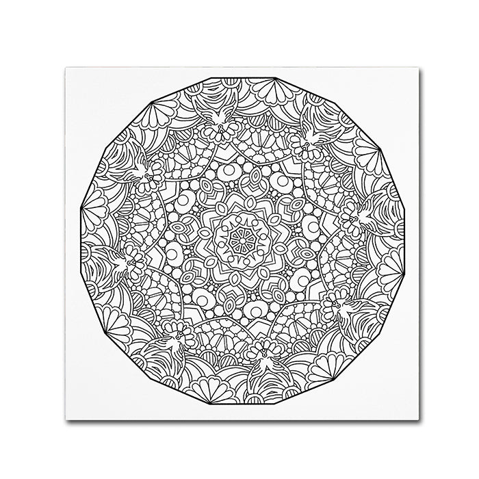 Kathy G. Ahrens Peace Mandala Canvas Wall Art 14 x 14 Image 1