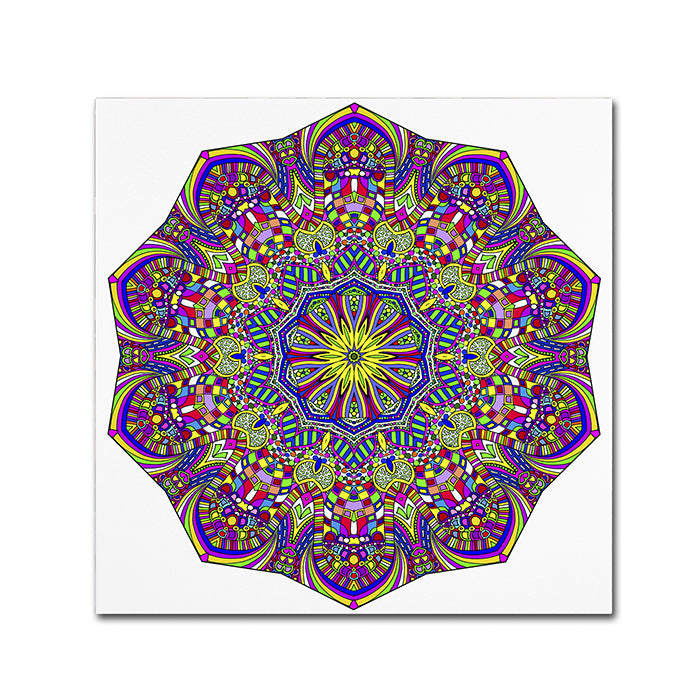 Kathy G. Ahrens Pretty Pieces Mandala Canvas Wall Art 14 x 14 Image 1