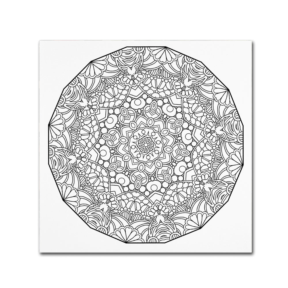 Kathy G. Ahrens Peace Mandala Canvas Wall Art 14 x 14 Image 2