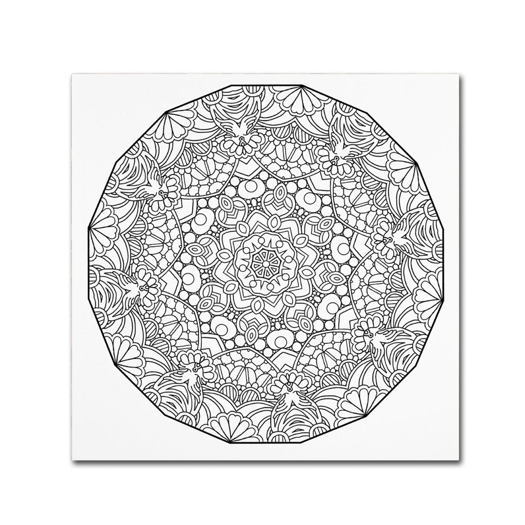 Kathy G. Ahrens Peace Mandala Canvas Wall Art 14 x 14 Image 2