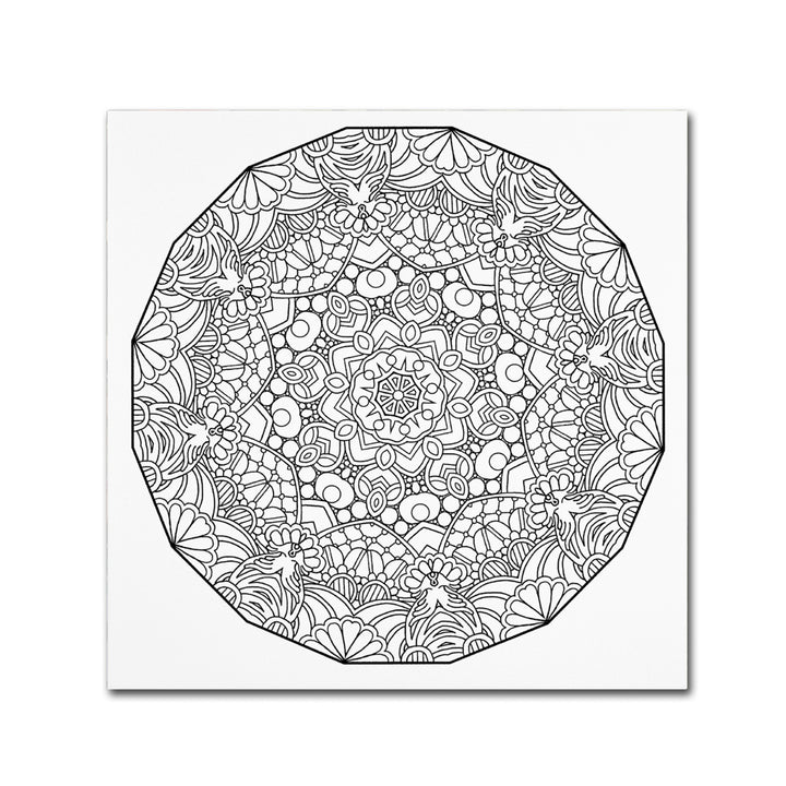 Kathy G. Ahrens Peace Mandala Canvas Wall Art 14 x 14 Image 2