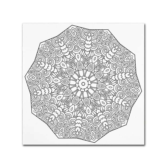 Kathy G. Ahrens Rolly Mandala Canvas Wall Art 14 x 14 Image 1