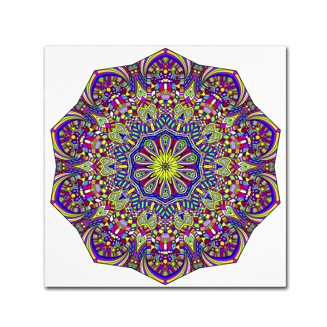 Kathy G. Ahrens Pretty Pieces Mandala Canvas Wall Art 14 x 14 Image 2