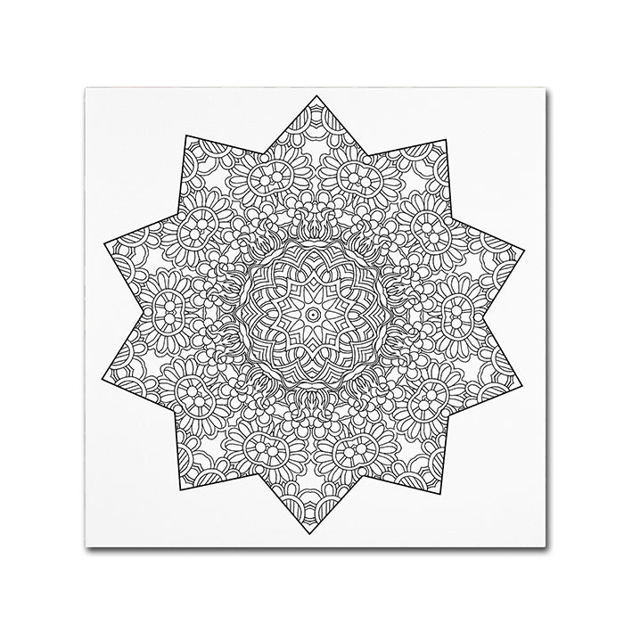 Kathy G. Ahrens Shining Mandala Canvas Wall Art 14 x 14 Image 1