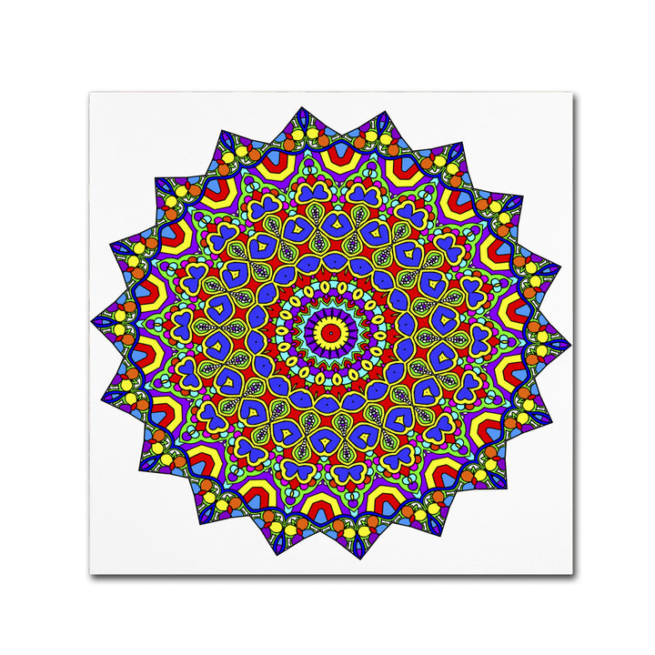 Kathy G. Ahrens Stars Mandala Beautified Canvas Wall Art 14 x 14 Image 2