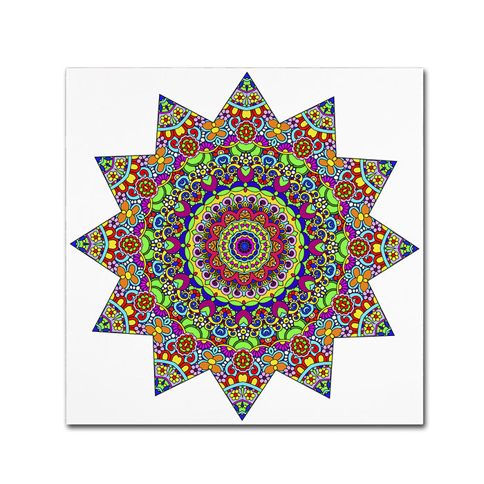 Kathy G. Ahrens Sparkling Sunny Day Mandala Canvas Wall Art 14 x 14 Image 1