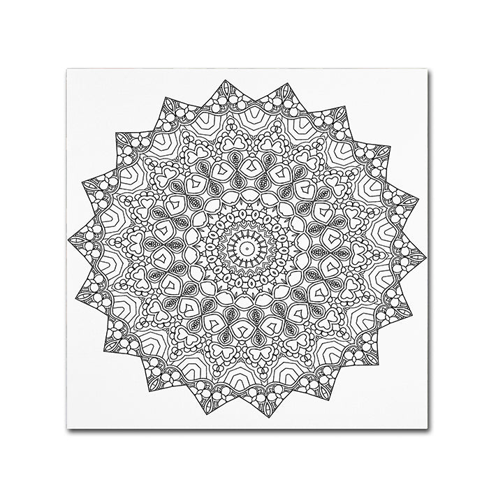 Kathy G. Ahrens Stars Mandala Canvas Wall Art 14 x 14 Image 1