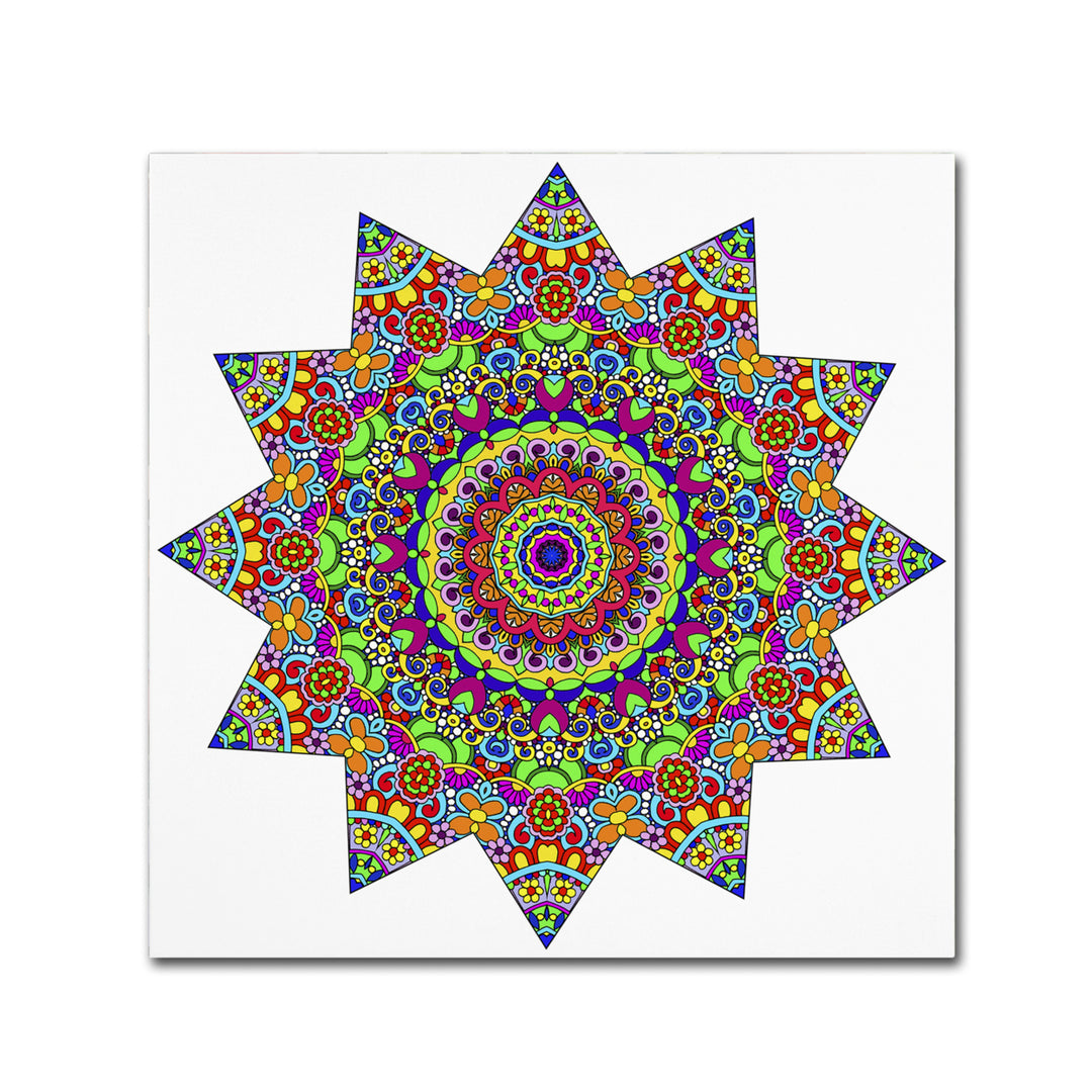 Kathy G. Ahrens Sparkling Sunny Day Mandala Canvas Wall Art 14 x 14 Image 2