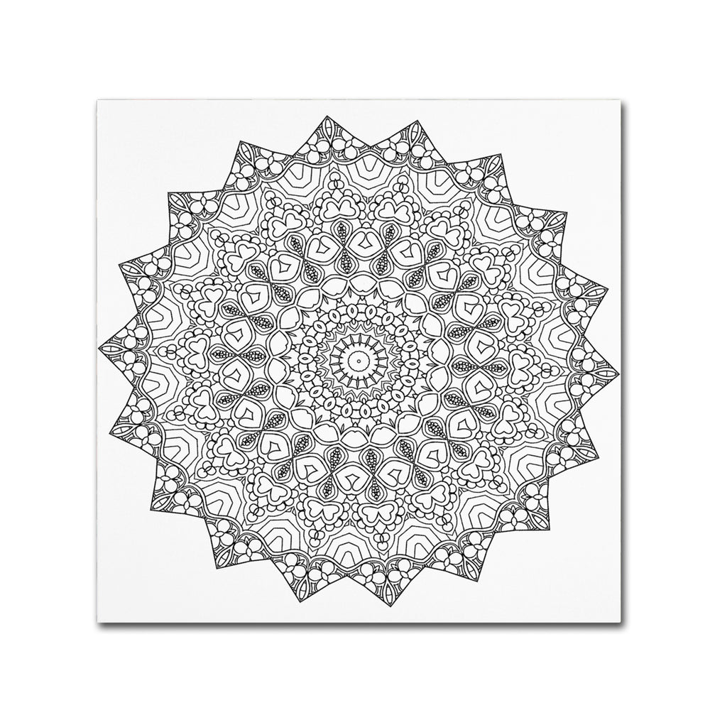 Kathy G. Ahrens Stars Mandala Canvas Wall Art 14 x 14 Image 2