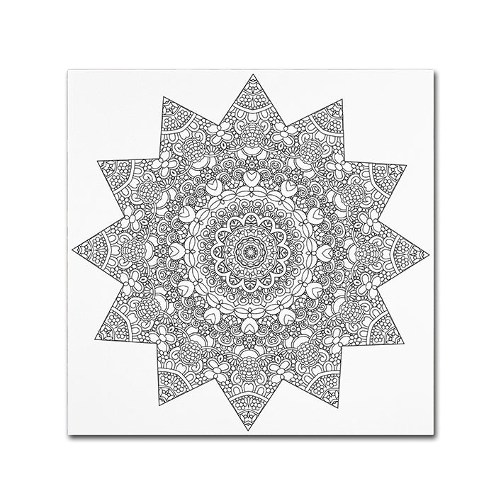 Kathy G. Ahrens Sunny Day Mandala Canvas Wall Art 14 x 14 Image 1