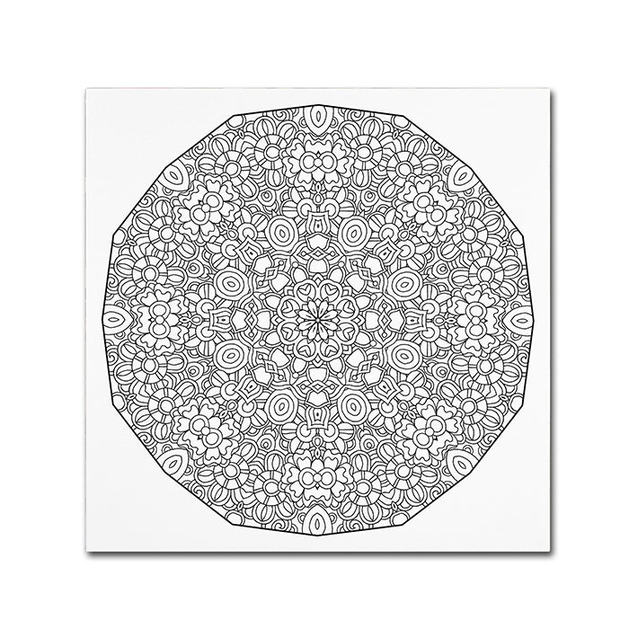 Kathy G. Ahrens WOW Mandala Canvas Wall Art 14 x 14 Image 1