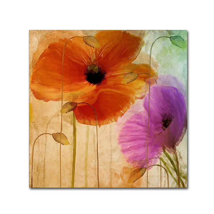 Color Bakery Penchant For Poppies II Canvas Wall Art 14 x 14 Image 1