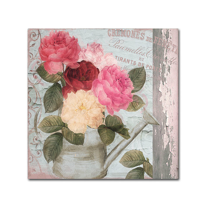 Color Bakery Chalet dEte Roses Canvas Wall Art 14 x 14 Image 1