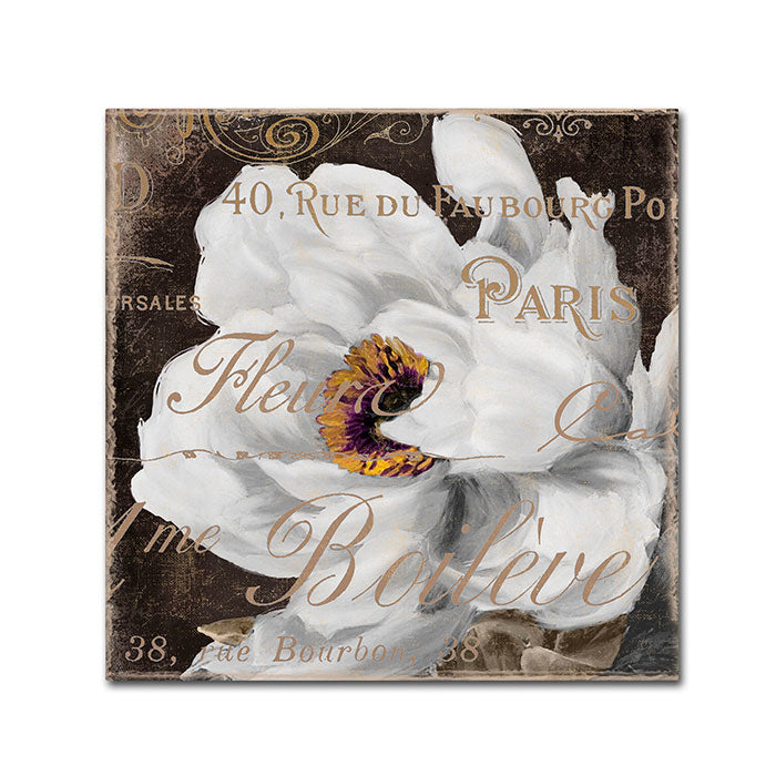 Color Bakery Fleurs Blanc III Canvas Wall Art 14 x 14 Image 1