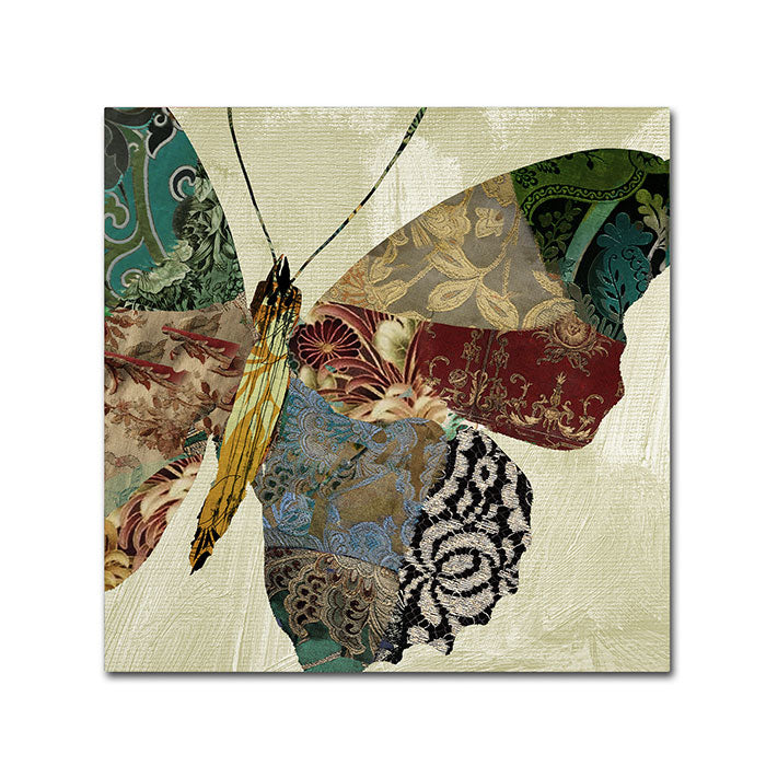 Color Bakery Butterfly Brocade II Canvas Wall Art 14 x 14 Image 1