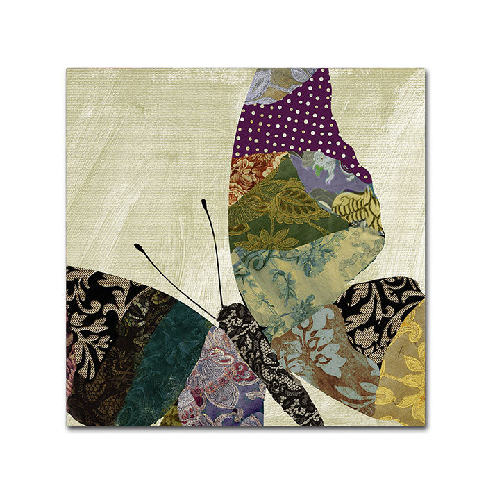 Color Bakery Butterfly Brocade I Canvas Wall Art 14 x 14 Image 1