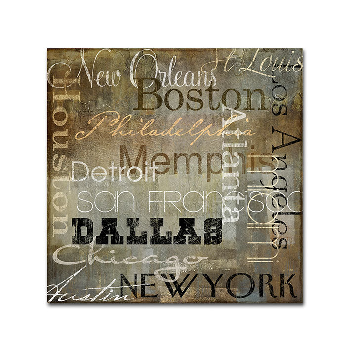 Color Bakery Cities of the World I Canvas Wall Art 14 x 14 Image 1