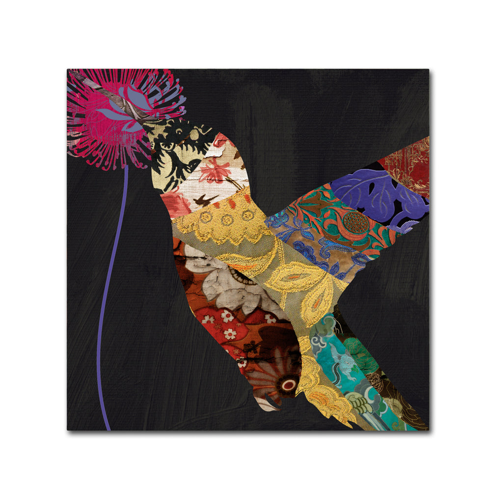 Color Bakery Hummingbird Brocade II Canvas Wall Art 14 x 14 Image 2