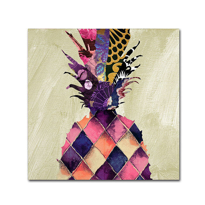 Color Bakery Pineapple Brocade II Canvas Wall Art 14 x 14 Image 1