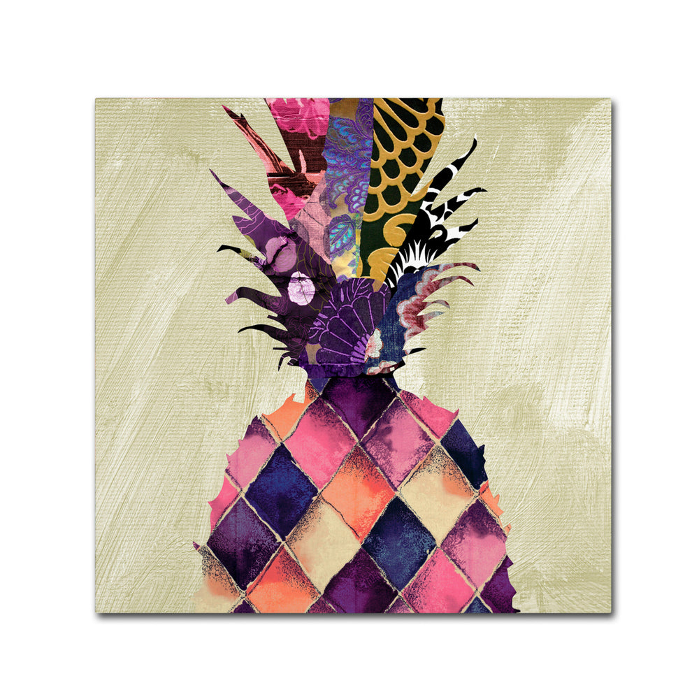 Color Bakery Pineapple Brocade II Canvas Wall Art 14 x 14 Image 2