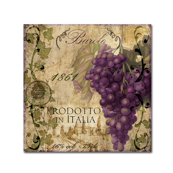 Color Bakery Vino Italiano II Canvas Wall Art 14 x 14 Image 1