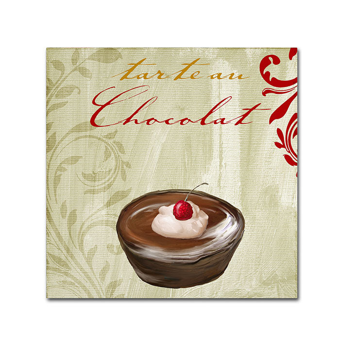 Color Bakery Tartes Francais Chocolat Canvas Wall Art 14 x 14 Image 1