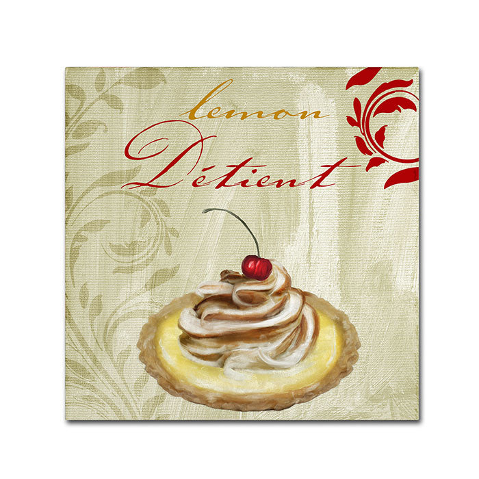 Color Bakery Tartes Francais Lemon Canvas Wall Art 14 x 14 Image 1