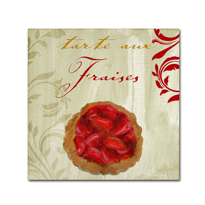 Color Bakery Tartes Francais Strawberry Canvas Wall Art 14 x 14 Image 1