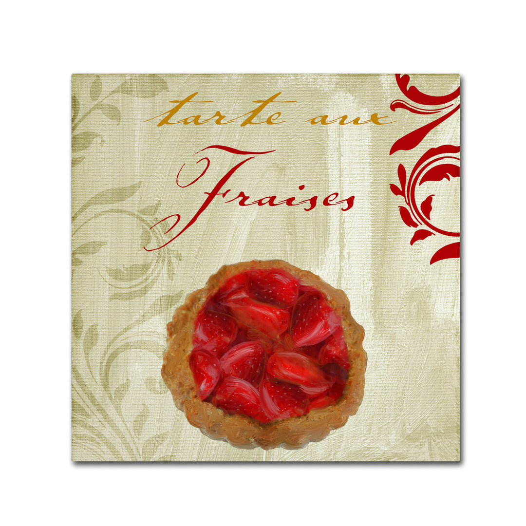 Color Bakery Tartes Francais Strawberry Canvas Wall Art 14 x 14 Image 2