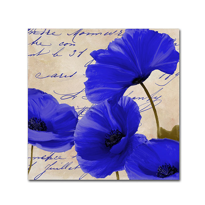 Color Bakery Coquelicots Bleues I Canvas Wall Art 14 x 14 Image 1