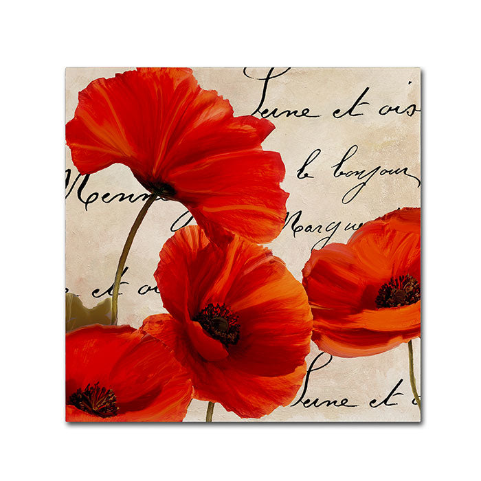 Color Bakery Coquelicots Rouge I Canvas Wall Art 14 x 14 Image 1