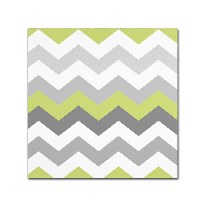 Color Bakery Calyx Chevron Canvas Wall Art 14 x 14 Image 1