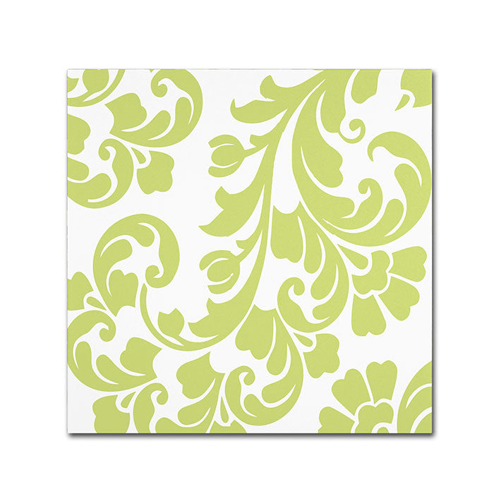 Color Bakery Calyx Damask Canvas Wall Art 14 x 14 Image 1