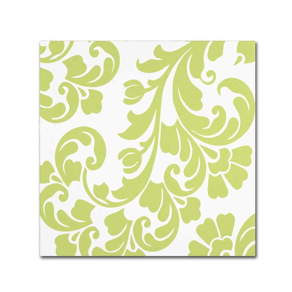 Color Bakery Calyx Damask Canvas Wall Art 14 x 14 Image 2