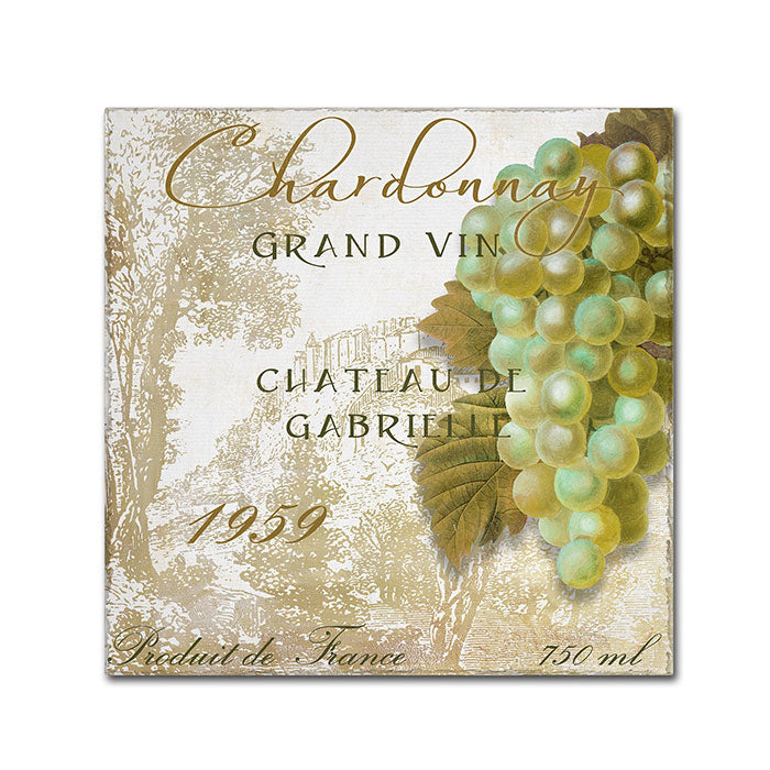 Color Bakery Grand Vin Chardonnay Canvas Wall Art 14 x 14 Image 1