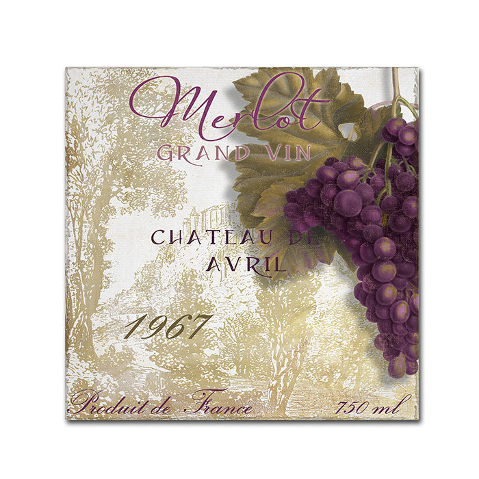 Color Bakery Grand Vin Merlot Canvas Wall Art 14 x 14 Image 1