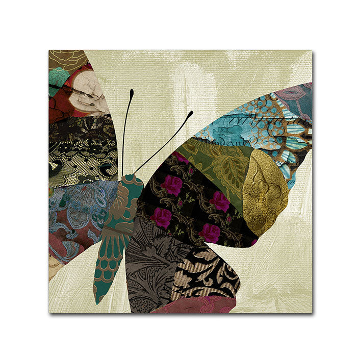 Color Bakery Butterfly Brocade IV Canvas Wall Art 14 x 14 Image 1