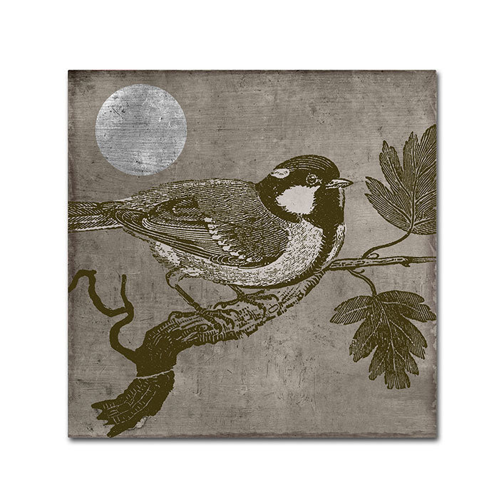 Color Bakery Moon Bird Canvas Wall Art 14 x 14 Image 1