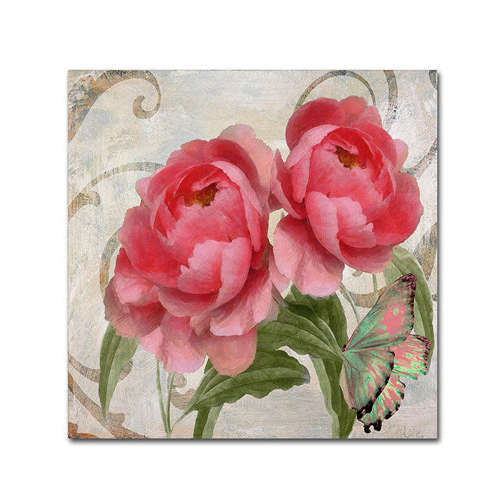 Color Bakery Apricot Peonies I Canvas Wall Art 14 x 14 Image 1