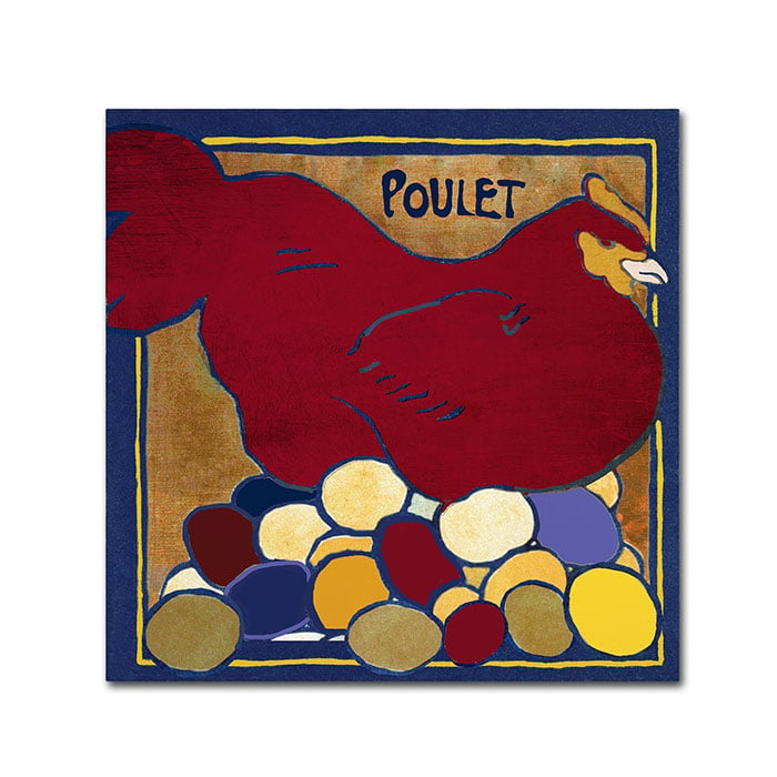 Color Bakery Poulets II Canvas Wall Art 14 x 14 Image 1