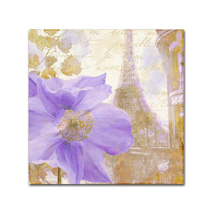 Color Bakery Purple Paris II Canvas Wall Art 14 x 14 Image 1