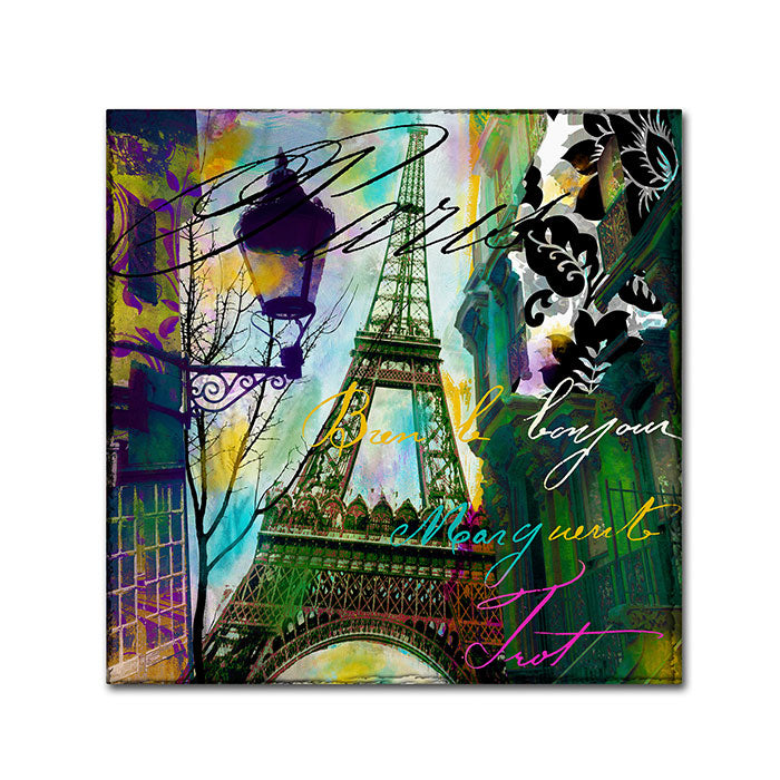 Color Bakery To Paris With Love I Canvas Wall Art 14 x 14 Image 1