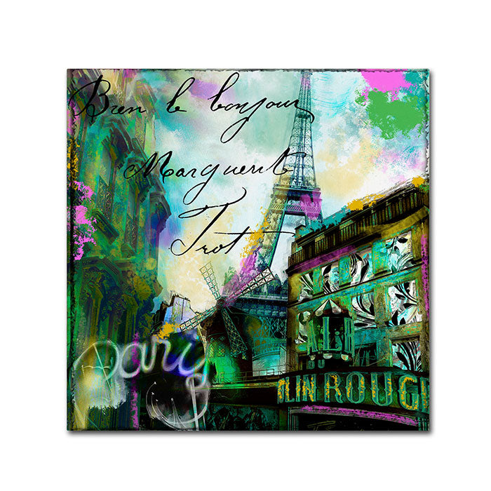 Color Bakery To Paris With Love II Canvas Wall Art 14 x 14 Image 1