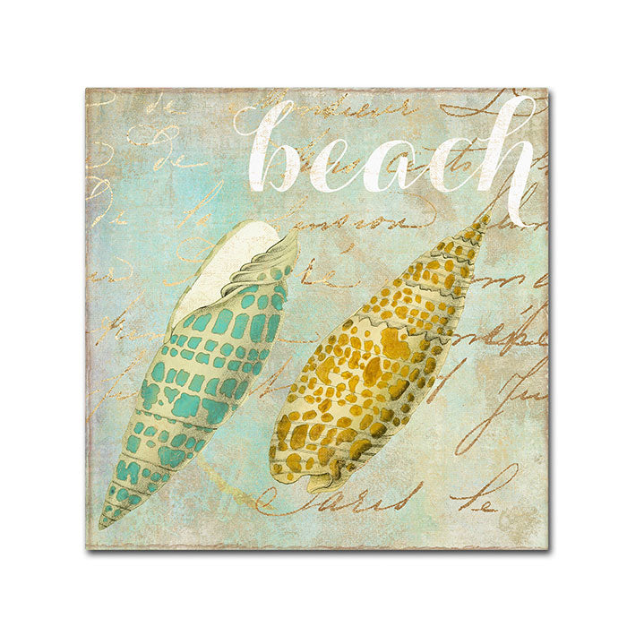 Color Bakery Turquoise Beach II Canvas Wall Art 14 x 14 Image 1