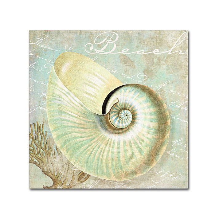 Color Bakery Turquoise Beach IV Canvas Wall Art 14 x 14 Image 1