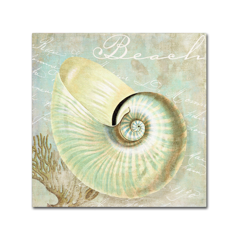 Color Bakery Turquoise Beach IV Canvas Wall Art 14 x 14 Image 2